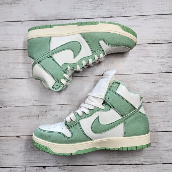 Women 13.5(Men 12) Dunk Hi 1985 Enamel Green Enamel Green - New/NoLid/Defect - Picture 3 of 8